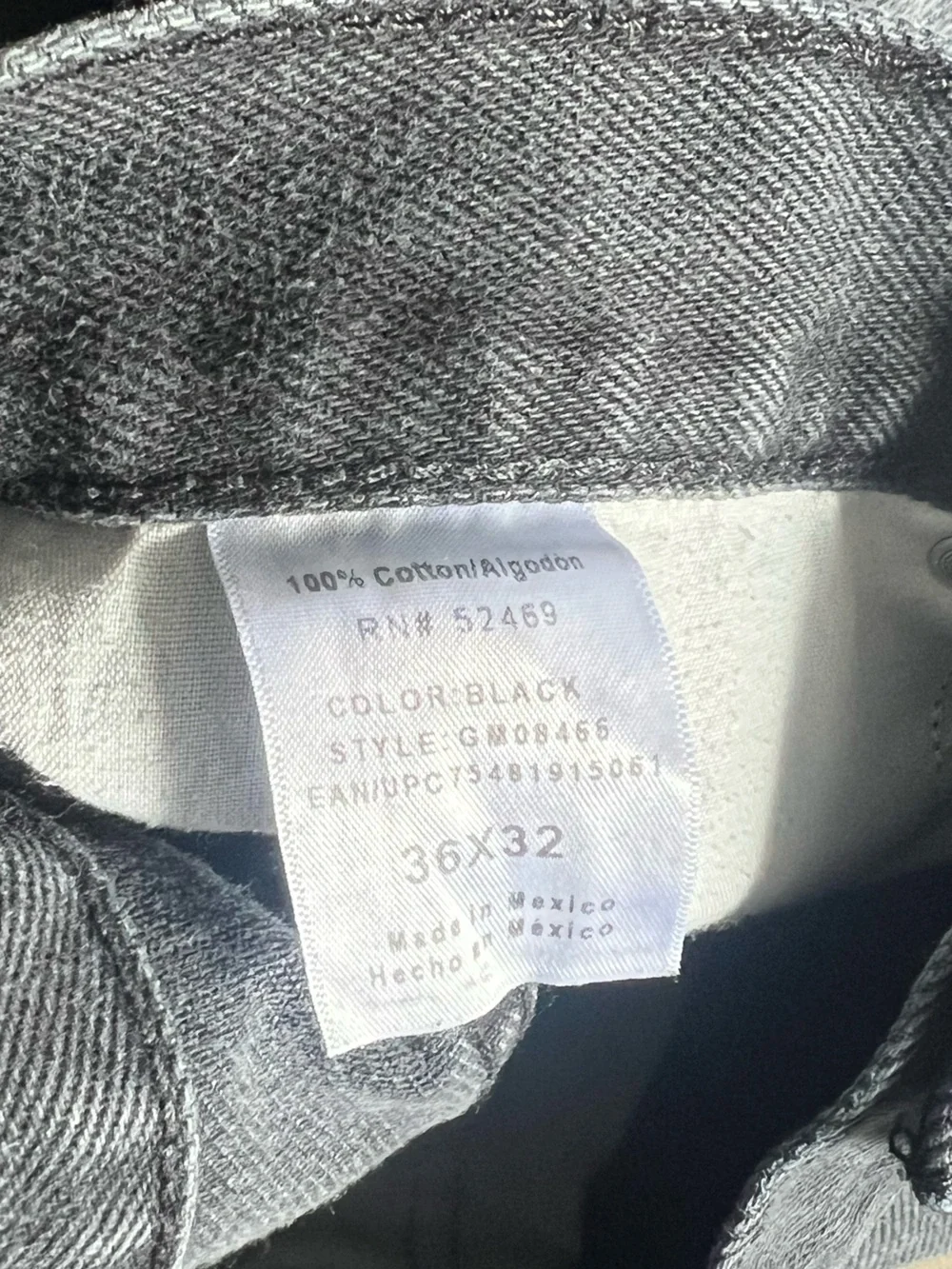George Men's Straight Jeans in Washed Black